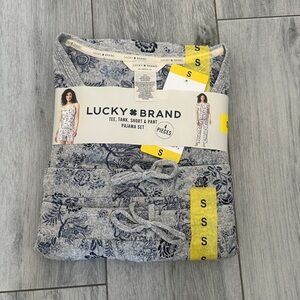 Lucky Brand Gray and Blue Pajama Set